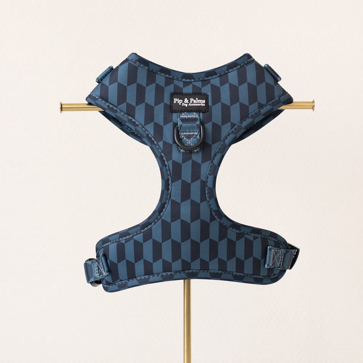 Pip & Palms - Hondenharnas Shades of Blue - Blauw - Maat M - Hondentuig - Verstelbaar - Y Tuig Hond - Zachte Voering - voor Middelgrote honden