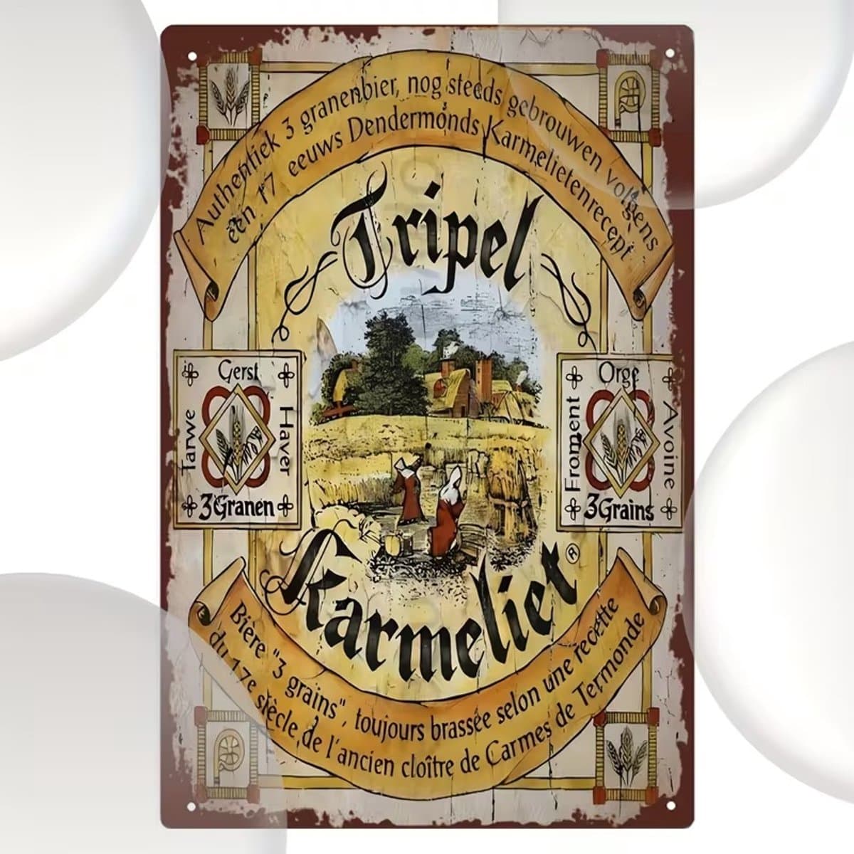 Wandbord Tripel Karmeliet [Wandbord] [Tripel Karmeliet] [Mancave] [Bar] [Bier]
