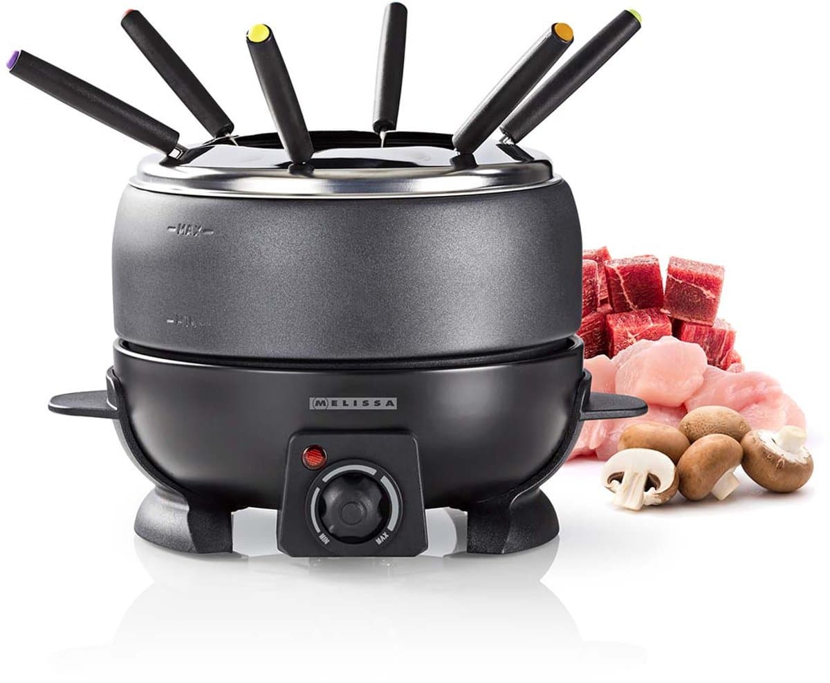 Melissa Elektrische Fondueset - 6 personen - 800W - 2.3L - Incl. 6 vorkjes - 16310236 - Fondueset
