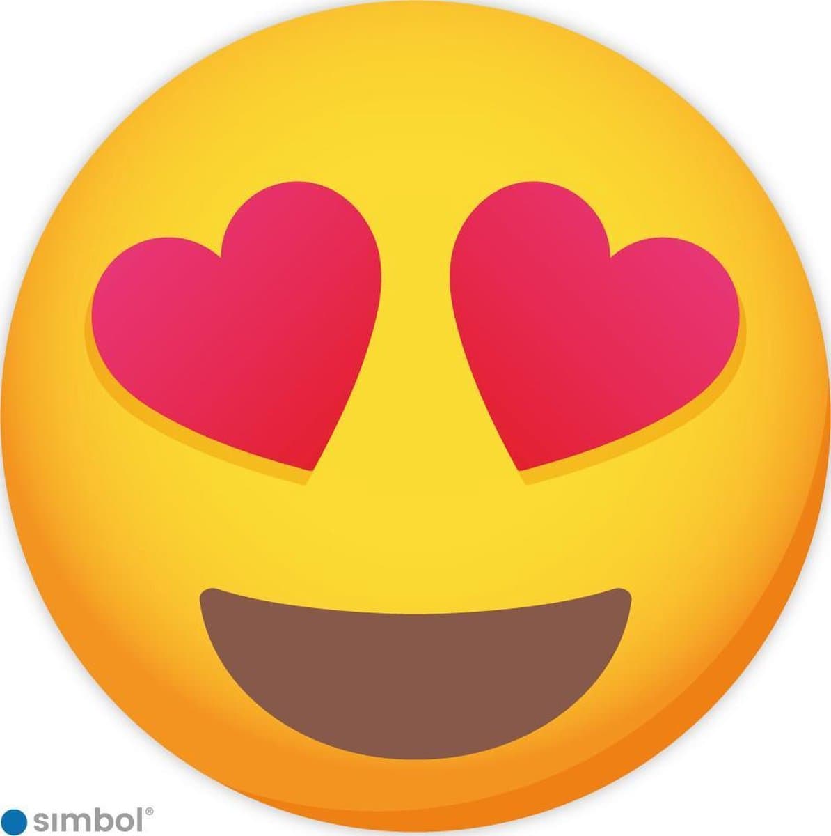 Simbol® Sticker Emoticon Verliefd - Hartjes ogen voor kliko - Duurzame kwaliteit