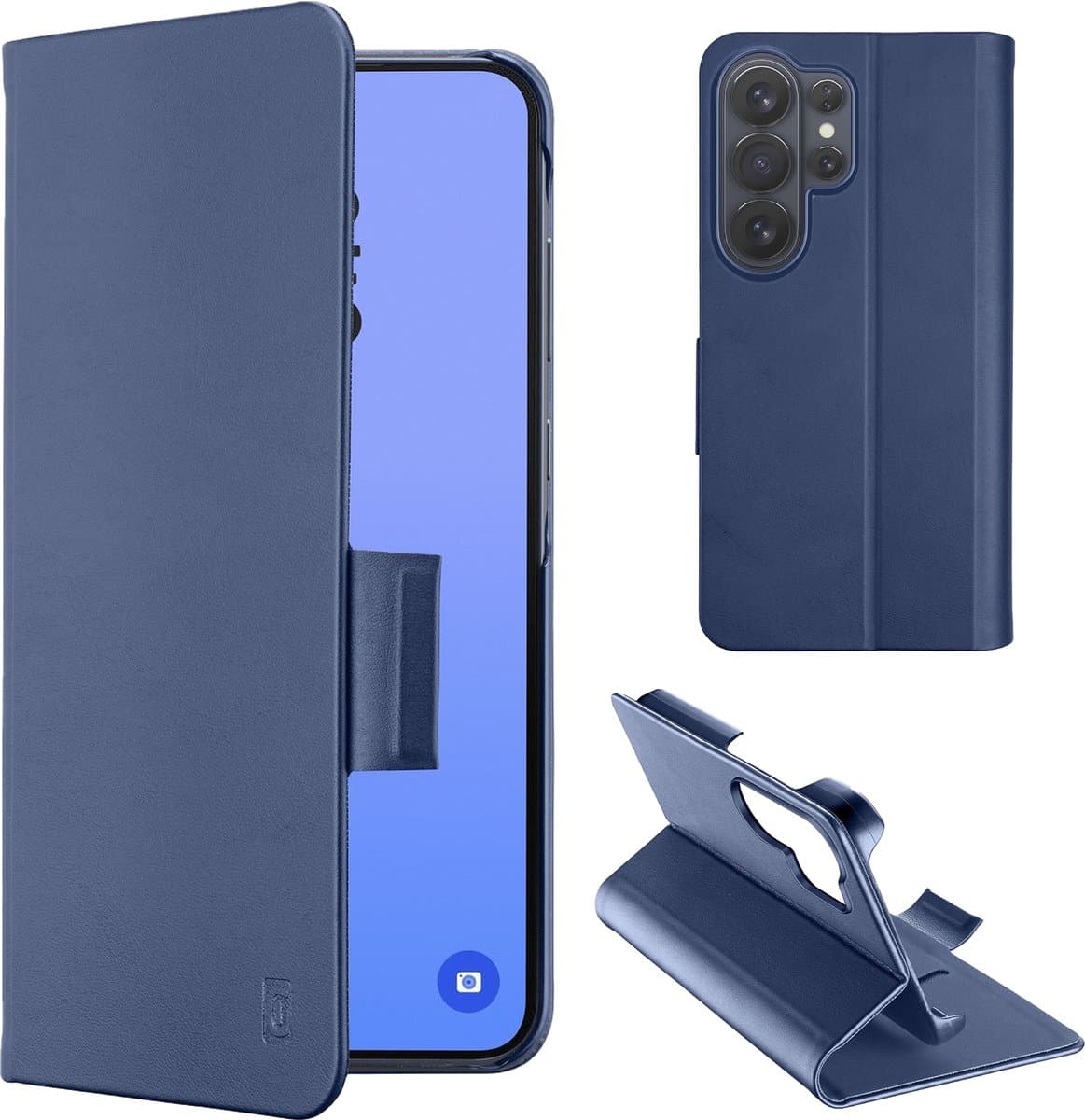 Cellularline Book Hoesje - Geschikt voor Samsung Galaxy S26 Ultra - Met Pasjes & Standfunctie - Blauw