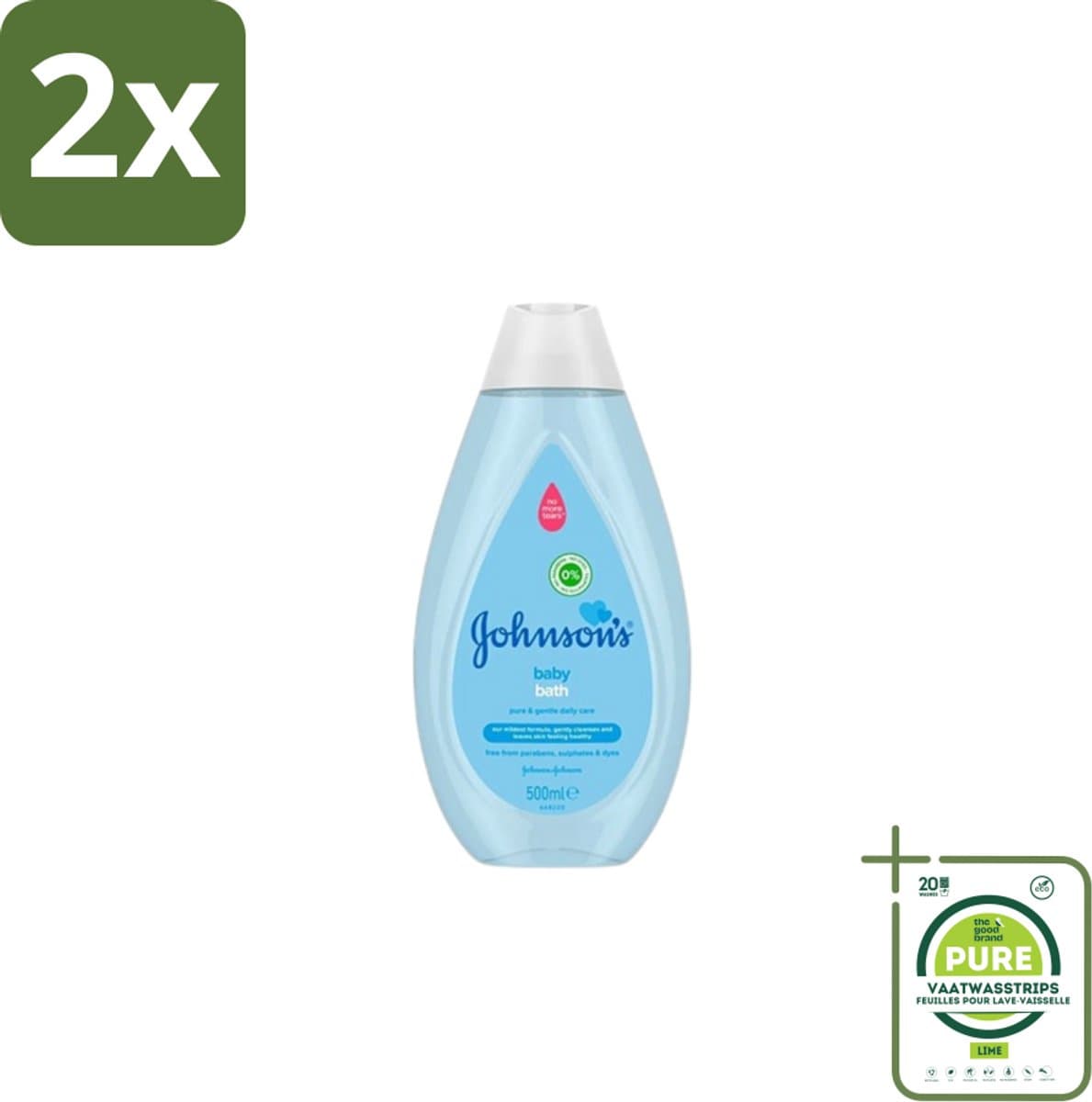 Johnson’s Baby – Badolie – Pure & Gentle – 500 ml - Voordeelverpakking - 2 stuks - Babybadolie - Babyhuid
