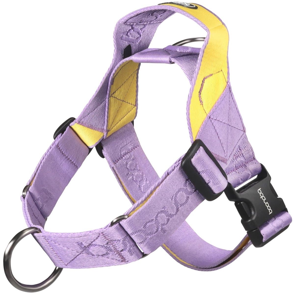 Boondog Hondentuig 0109 - Anti Trek - 2 Bevestigingspunten - Met Handvat - Verstelbaar - Comfortabel Harnas - Purple/Lemon - Maat M