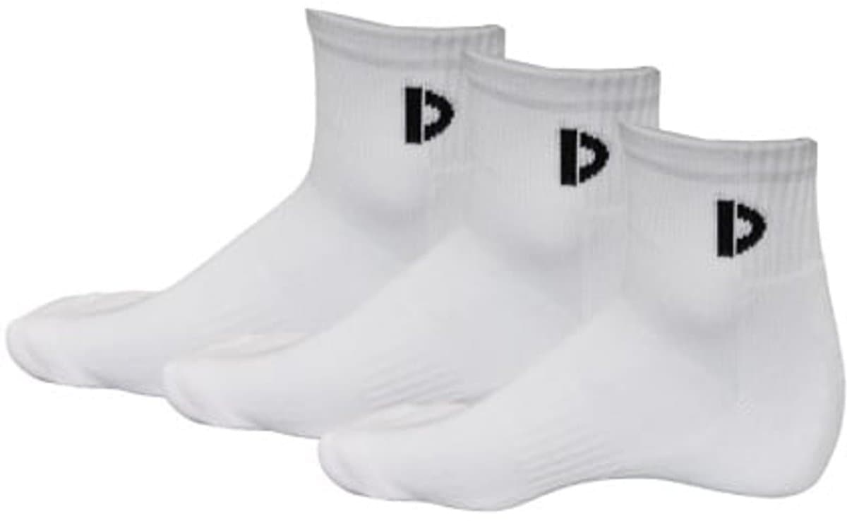 12-Pack Donnay - Sportsokken Quarter - Halfhoog - Unisex - White (001) - maat 47-50