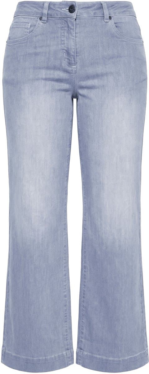 Angel of Style - Dames - Jeans Nora wijd en recht stretchcomfort 4-pocket - Medium grijs - Maat 60