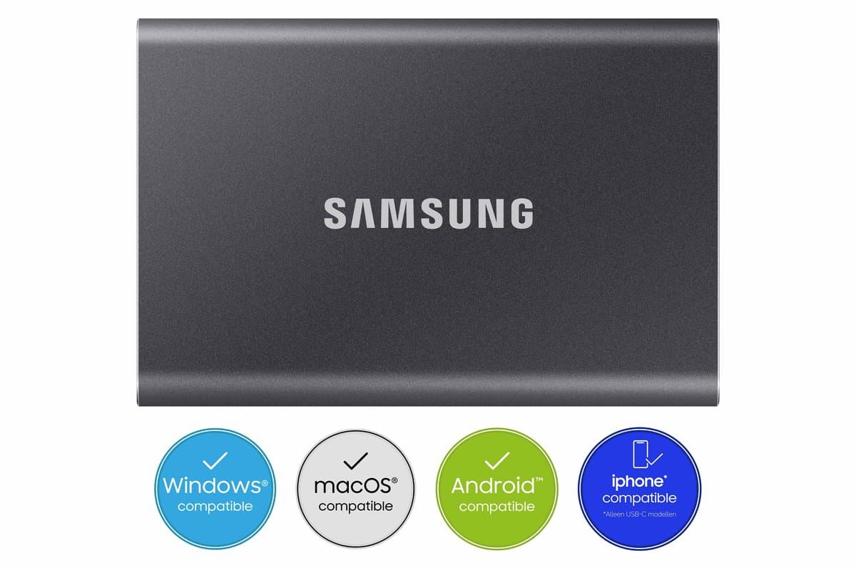 Samsung T7 SSD 2TB Grijs