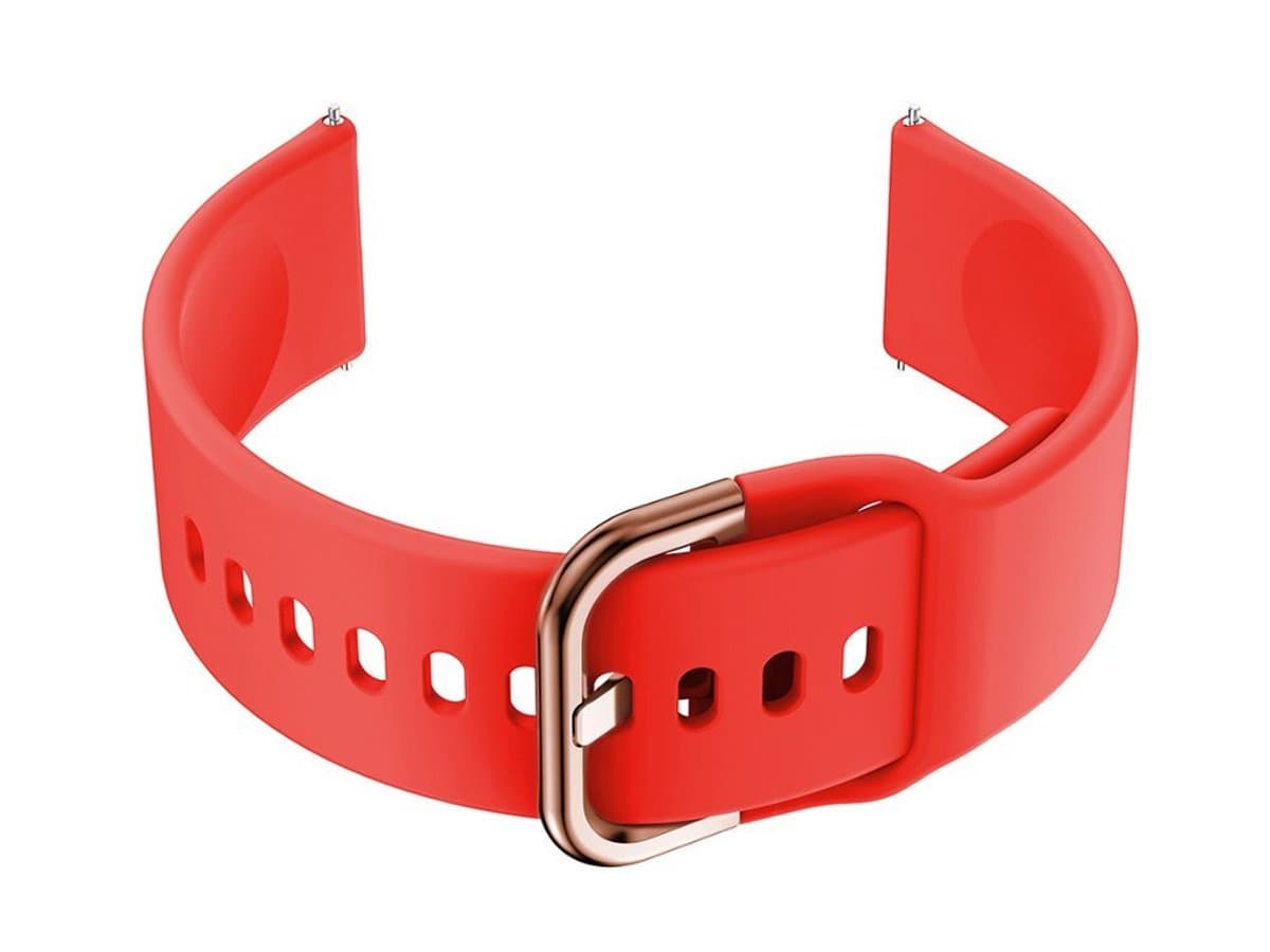 Rode 20mm Rubberen Smartwatch Band U01 - Roségoud Gesp
