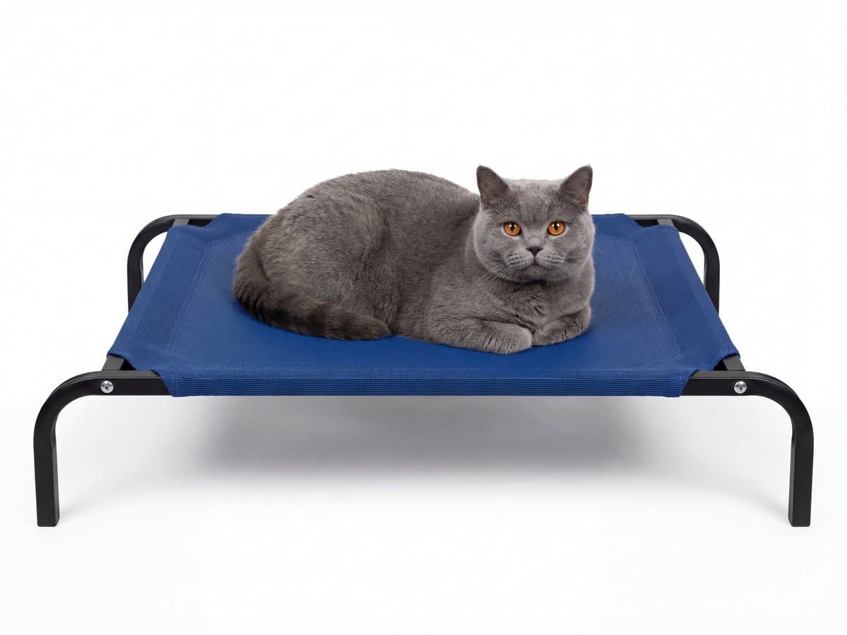 JAXY Hondenbed - Hondenstretcher Binnen & Buiten - Honden Ligbed Orthopedisch - Hondenbed Op Pootjes - Maat S - Blauw