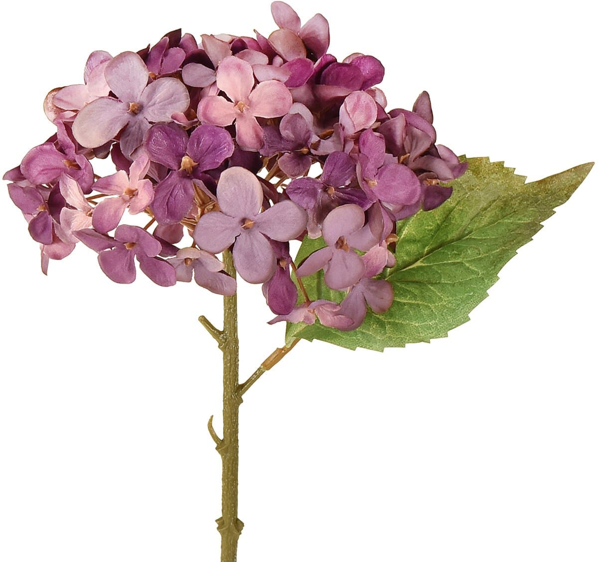 Kunsthortensia's Paars Kunstbloemen Hortensia 34cm 2 stuks