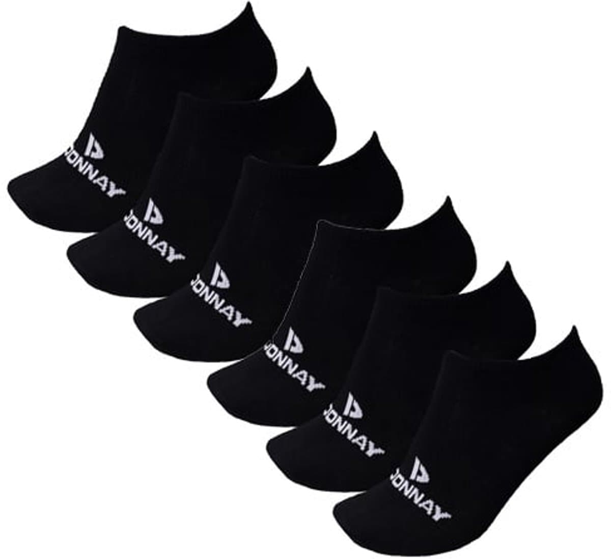 6-Pack Donnay Sneakersokken - Black (020) - maat 35-38