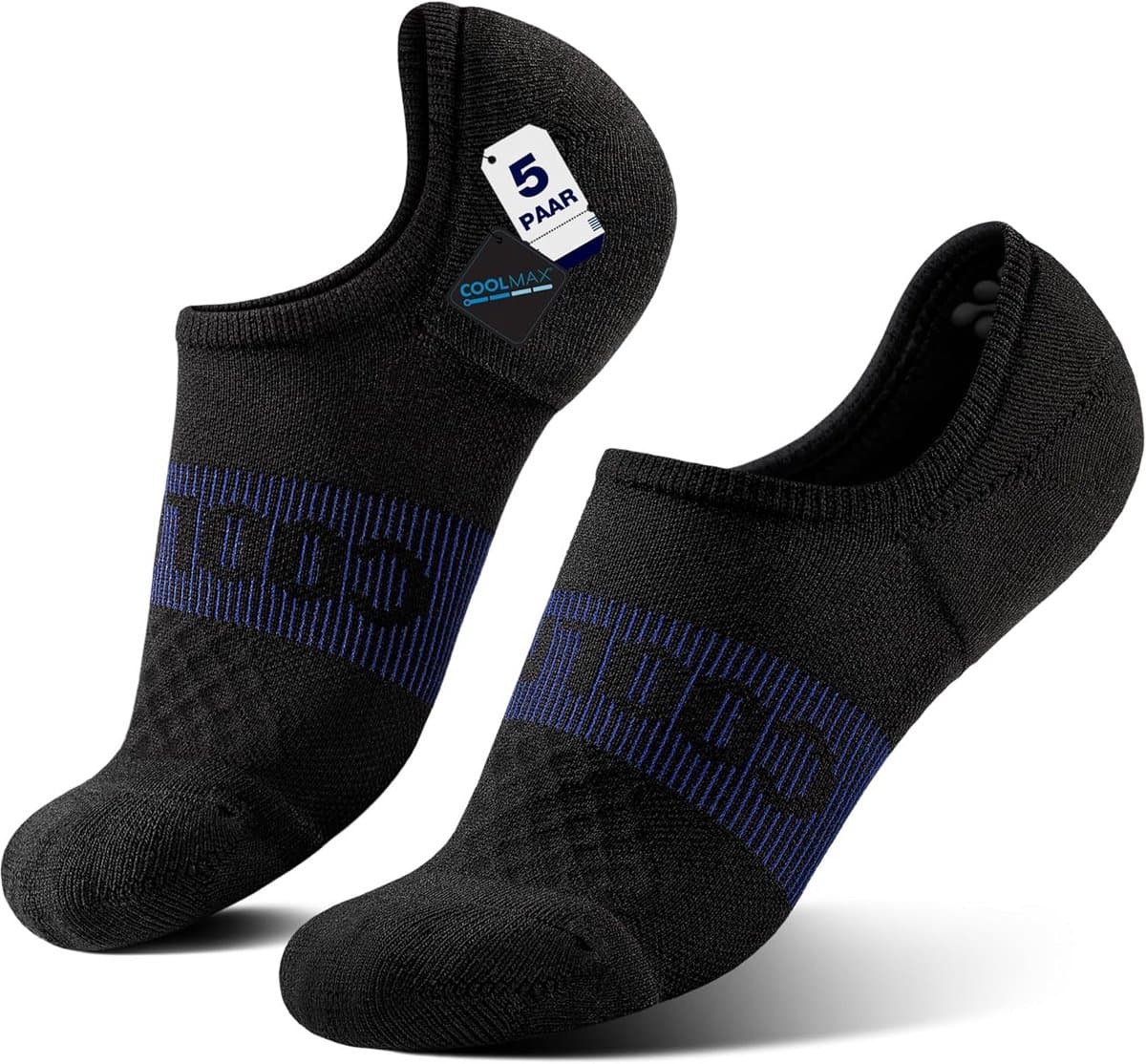 5 Paar Compressie Sneakersokken Sport Heren Dames - Ademend, Anti-Blaren & Bamboefiber