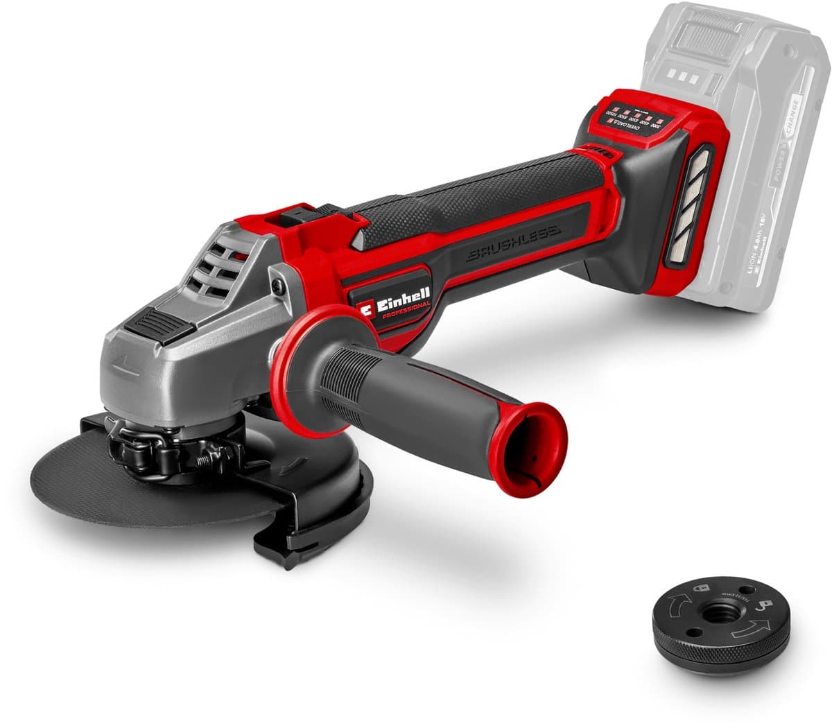 Einhell Power X-Change draadloze haakse slijper TP-AG 18/125 CE Li Q Solo - 18 V