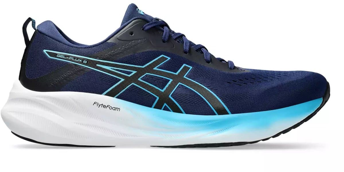Asics hardloopschoenen model Gel Flux 8 - Heren - Maat 46 - Navy/Wit