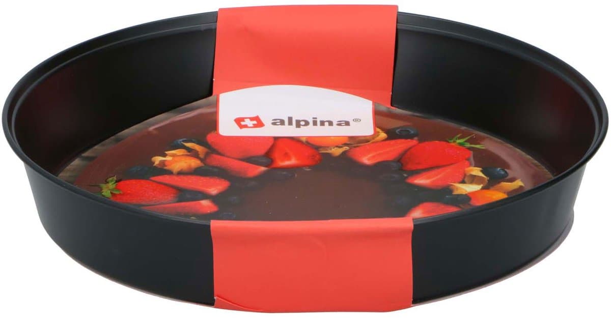 Alpina bakvorm - staal, 24 cm, zwart