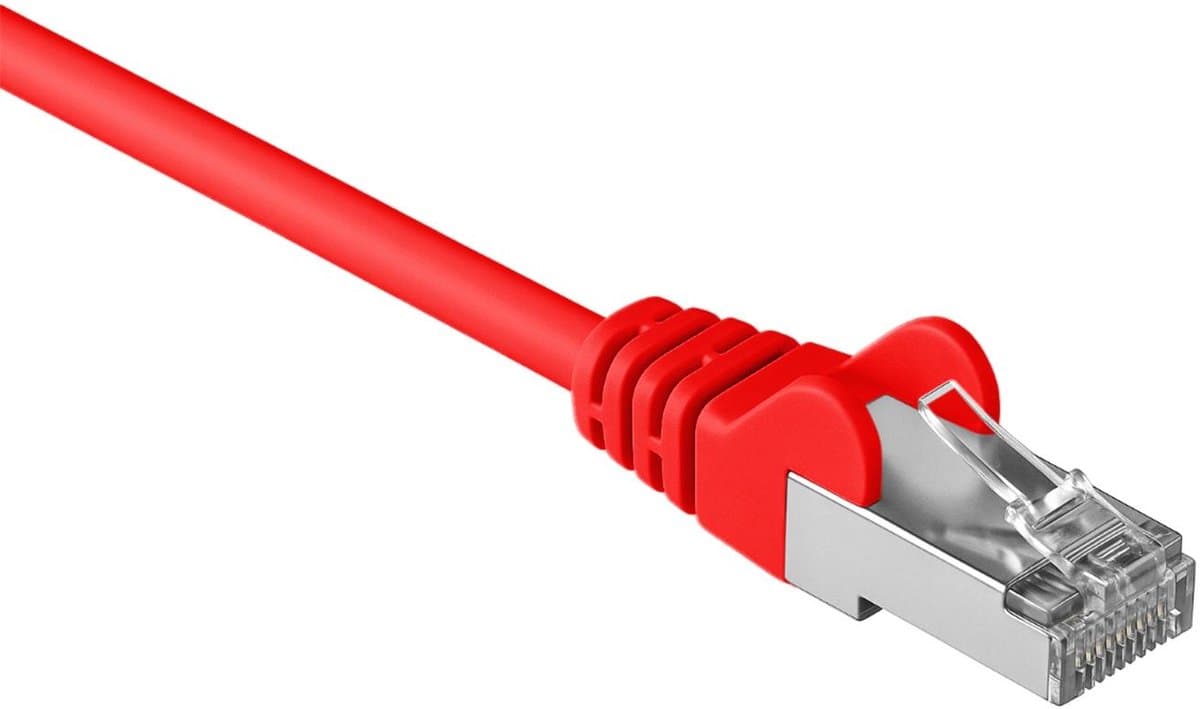 CAT5e sFTP kabel 7.5 meter rood