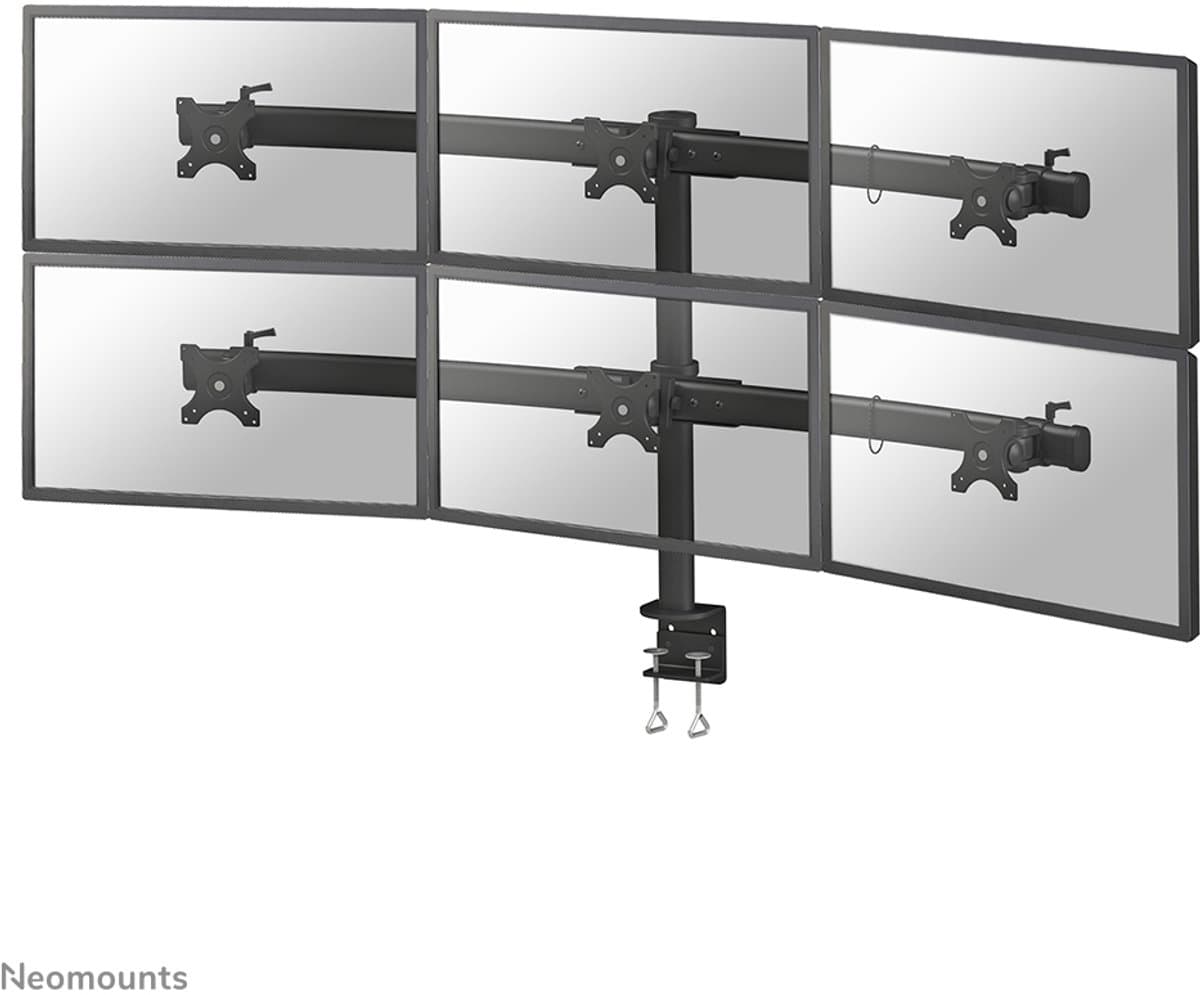 Neomounts FPMA-D700D6 Monitorarm 6 schermen - 19-27" - 0-8 kg/scherm - zwart