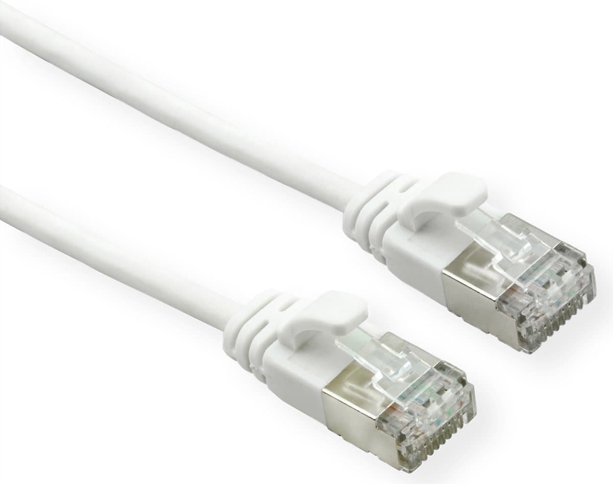 ROLINE F/UTP DataCenter Patchkabel Cat.6A (Class EA), LSOH, extra dun, wit, 2 m