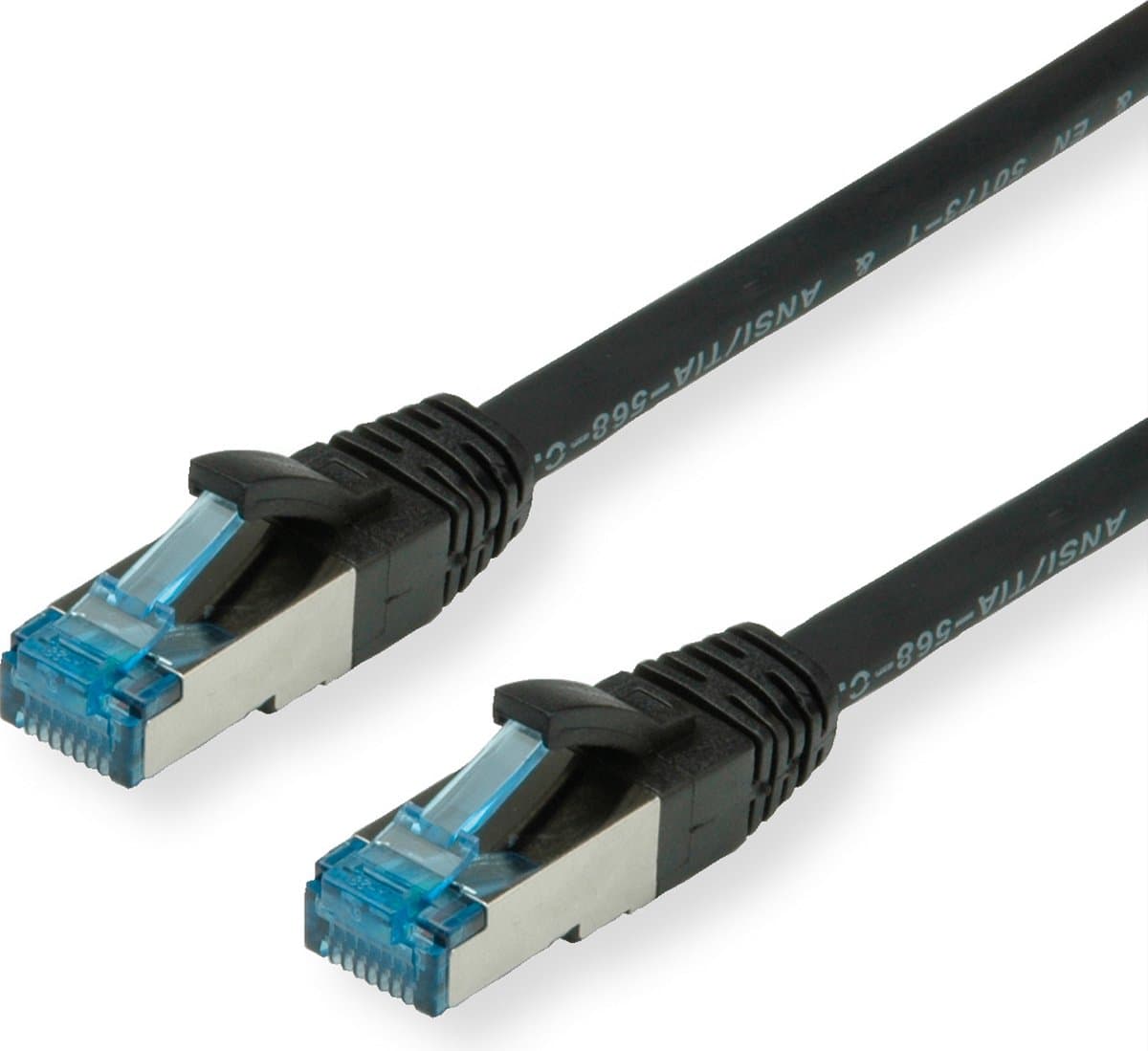 VALUE Patchkabel Kat.6A (Class EA) S/FTP (PiMF), LSOH, zwart, 5 m