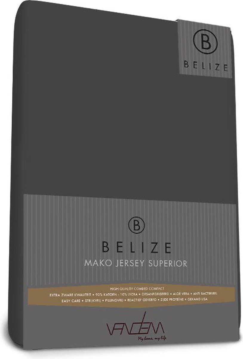 Van Dem - Belize - Topper Mako Jersey 100 x 210 cm antra