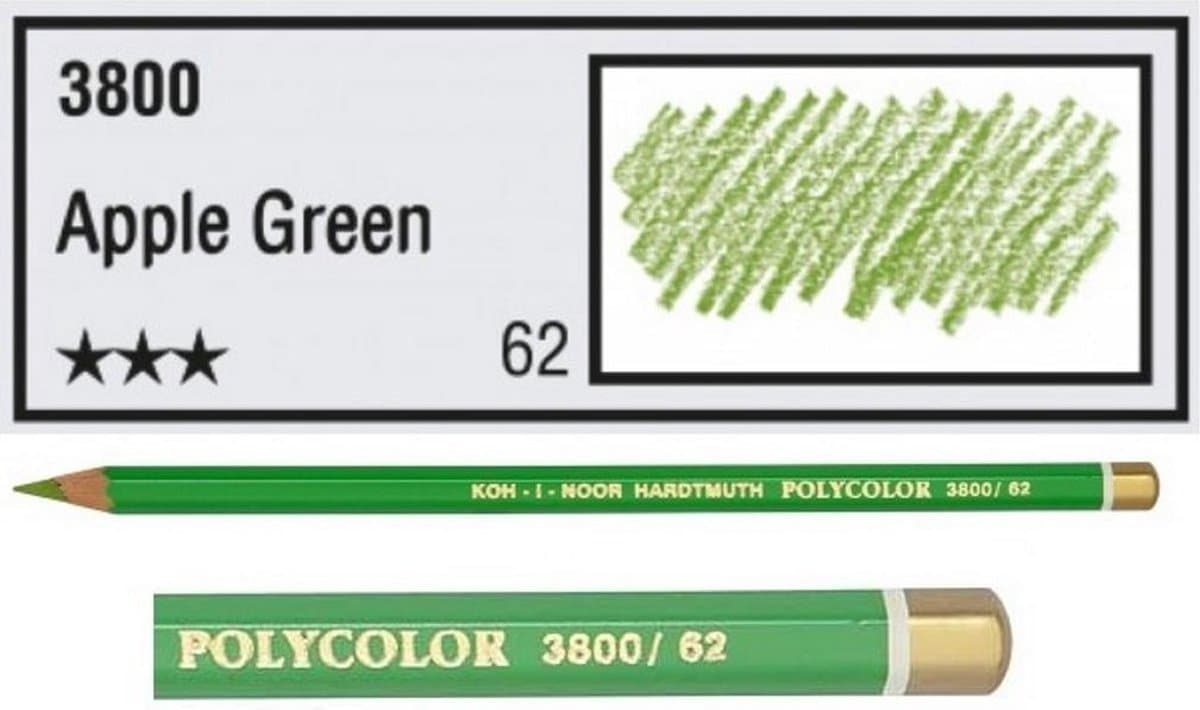 Koh-I-Noor Polycolor Kleurpotlood 3800-62 Appelgroen