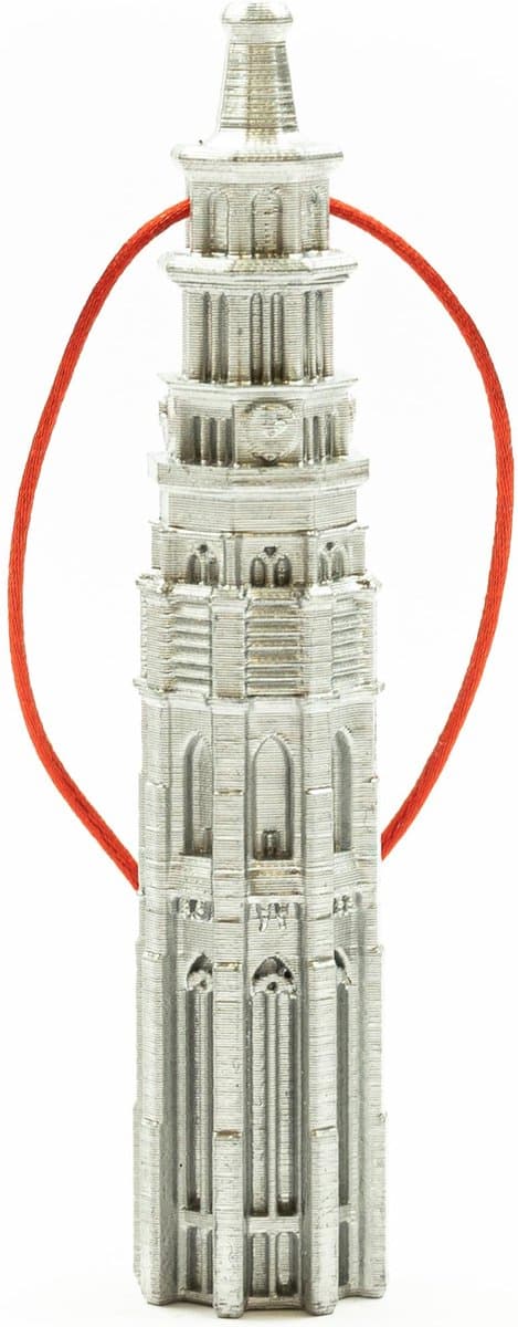 Kersthanger Lange Jan Middelburg 3D geprint - Zilver
