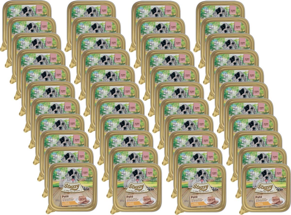 Mister Stuzzy Dog Paté Puppy - Hondenvoer - 44 x Kip 150 g