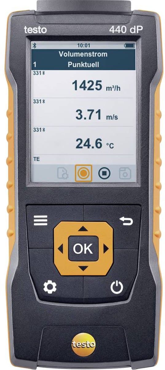 testo 440 dP Gasdrukmeter Luchtdruk, Verlichtingssterkte, Koolstofdioxide, Temperatuur, Windkracht -150 - +150 hPa