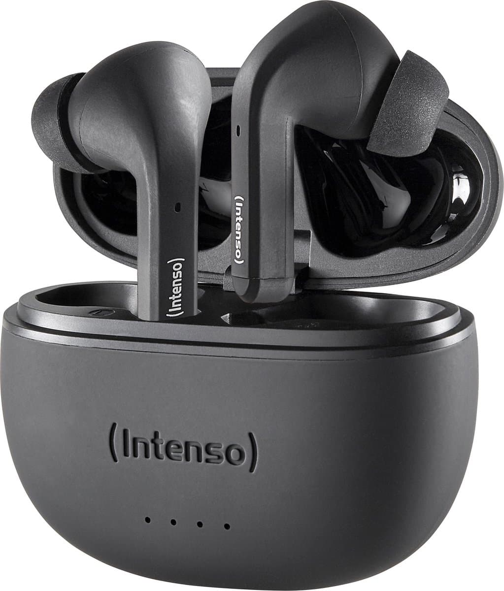 (Intenso) Buds T300A True Wireless (TWS) Bluetooth in-ear headphones met actieve ruisonderdrukking (ANC) - zwart (3720300)