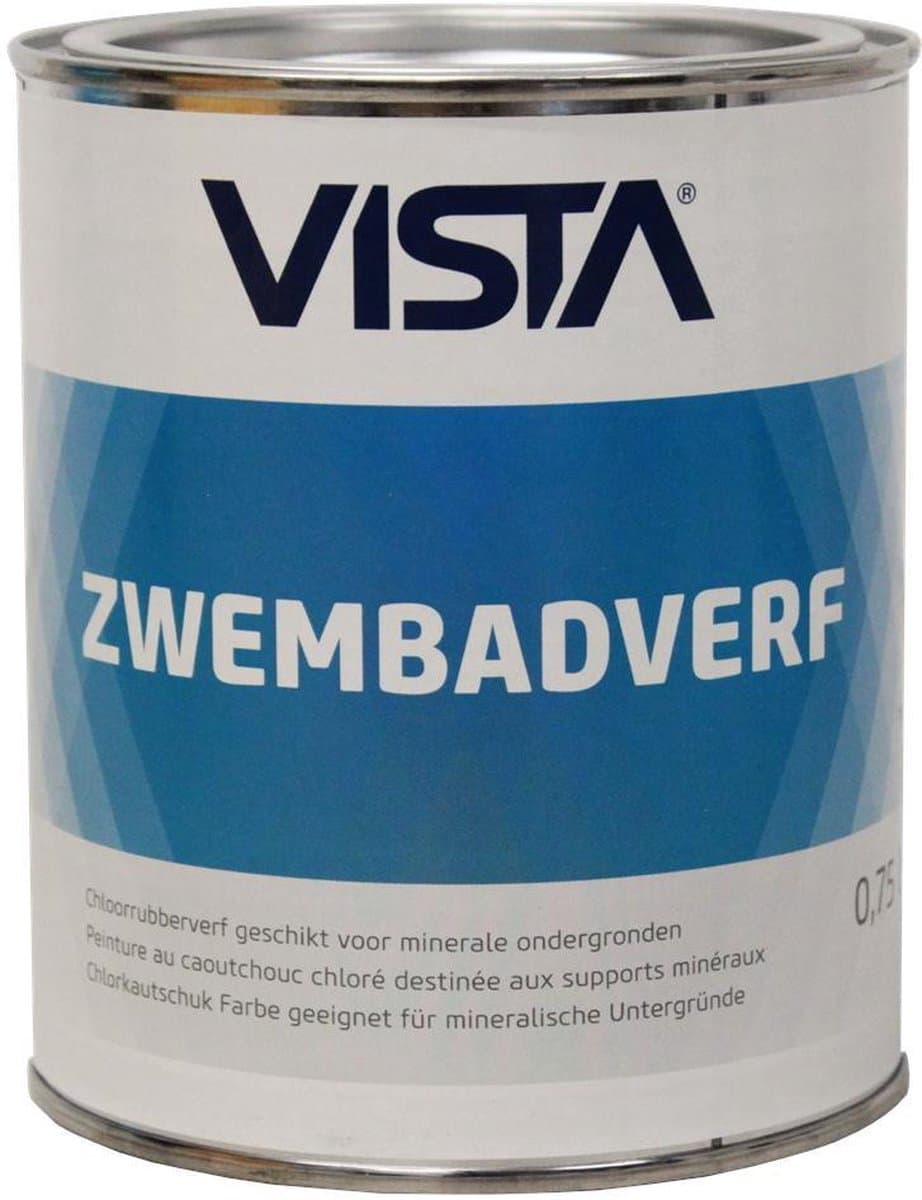 VISTA ZWEMBADVERF - Verf voor zwembaden en zwemvijvers - Chloorrubberbasis - 1K - Groen - 750 ml