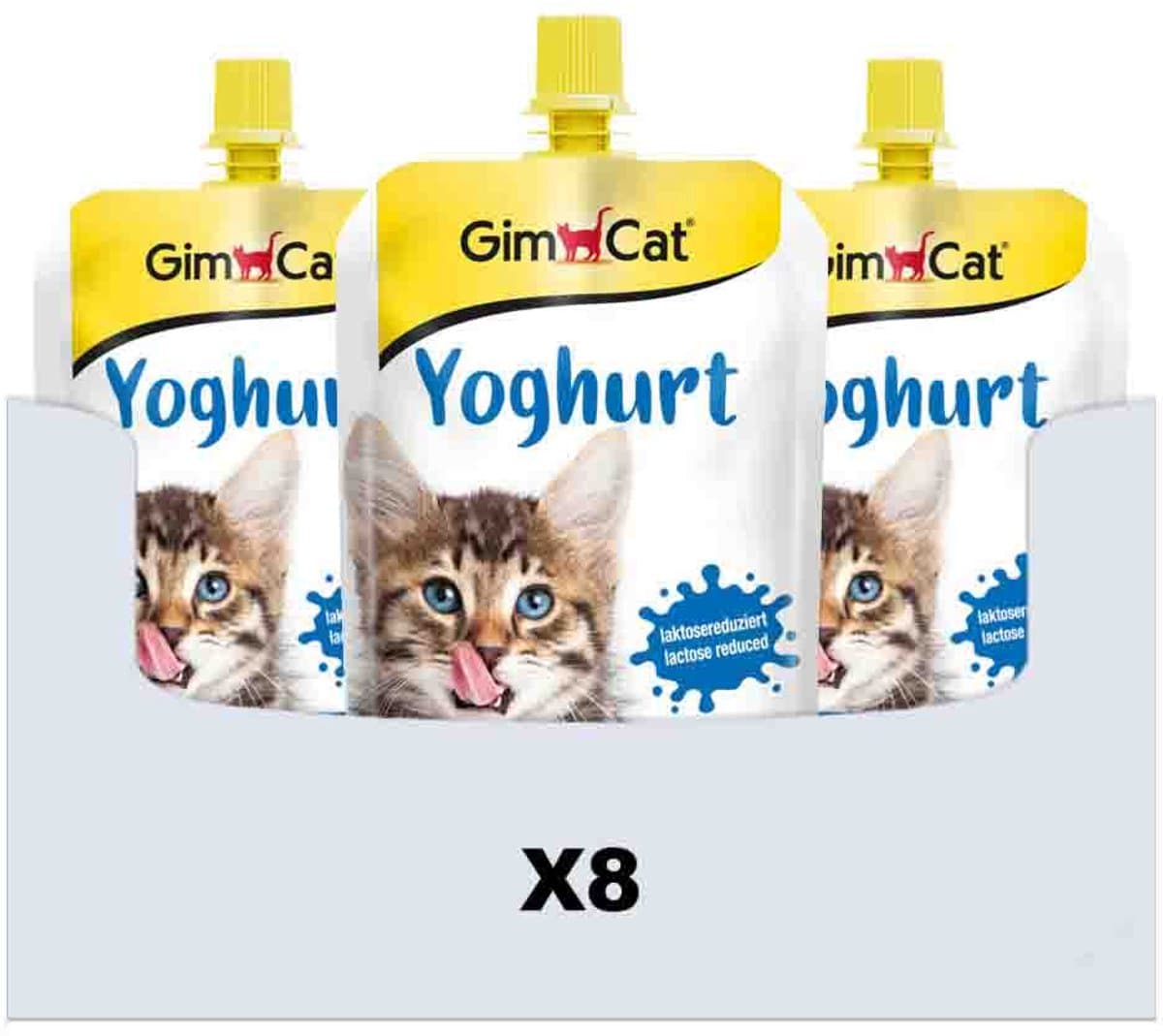 GimCat Yoghurt Pouch voor Katten - 8 x 150 gr - Voordeelverpakking