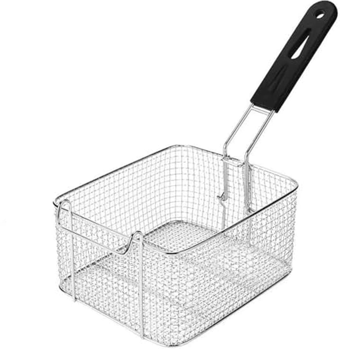 Frying Basket with Long Handle, Metal Mesh, Electric Frying Basket for Kitchen Use