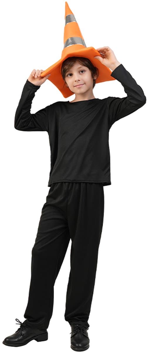 Hoed Verkeerskegel – One Size – Grappige Verkleed Hoed voor Carnaval, Foute Party & Themafeesten