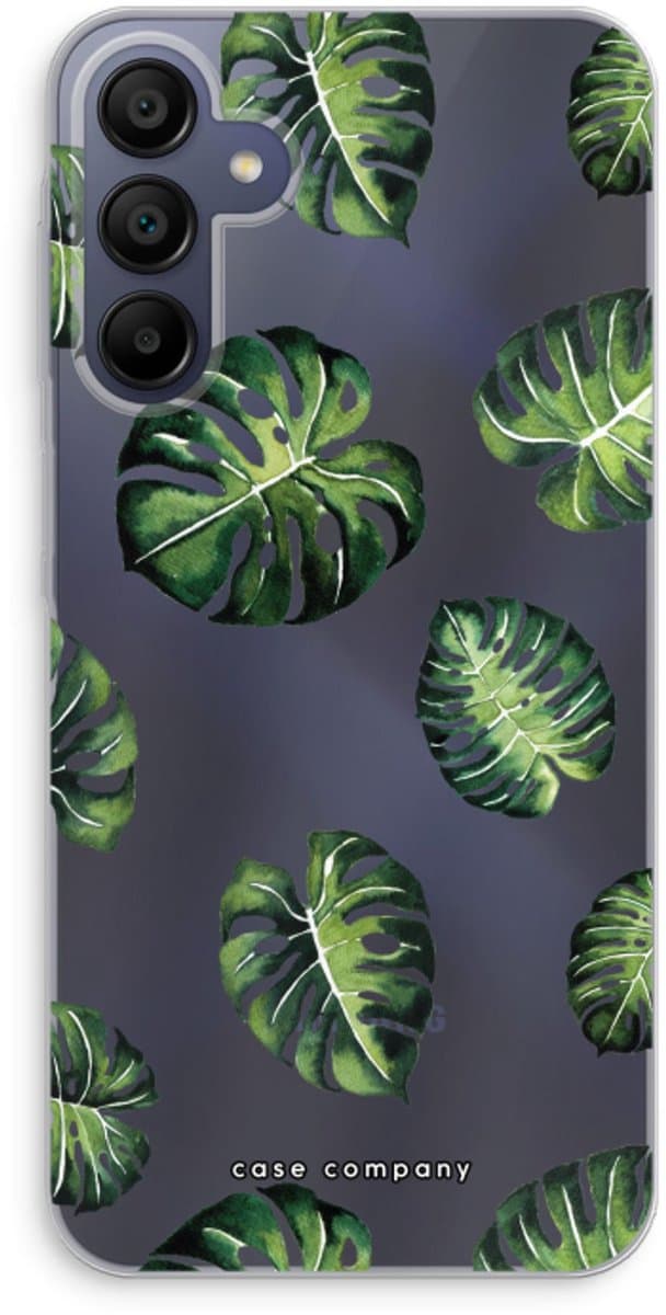 Case Company® - Hoesje geschikt voor Samsung Galaxy A15 hoesje - Tropische bladeren - Soft Cover Telefoonhoesje - Bescherming aan alle Kanten en Schermrand