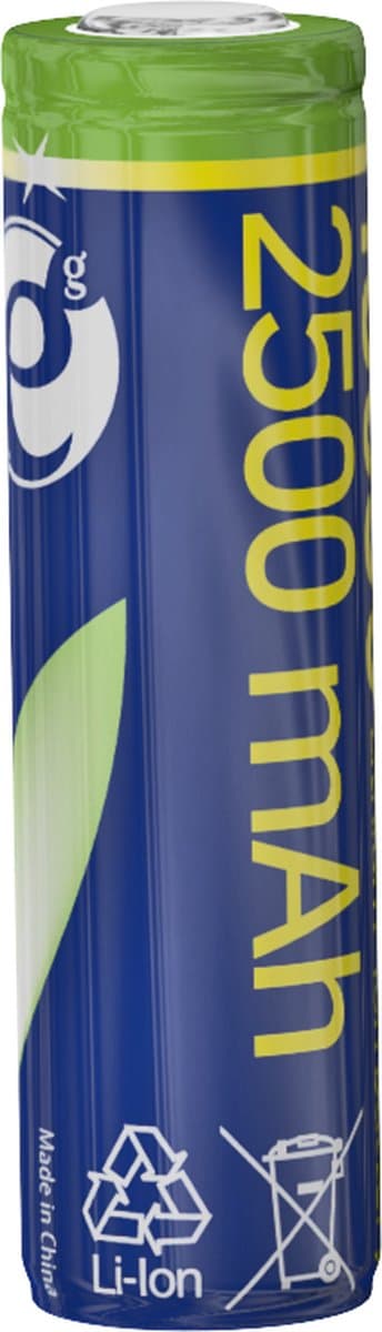 Gembird EG-BA-18650-10C/2500 huishoudelijke batterij Oplaadbare batterij Lithium-Ion (Li-Ion)