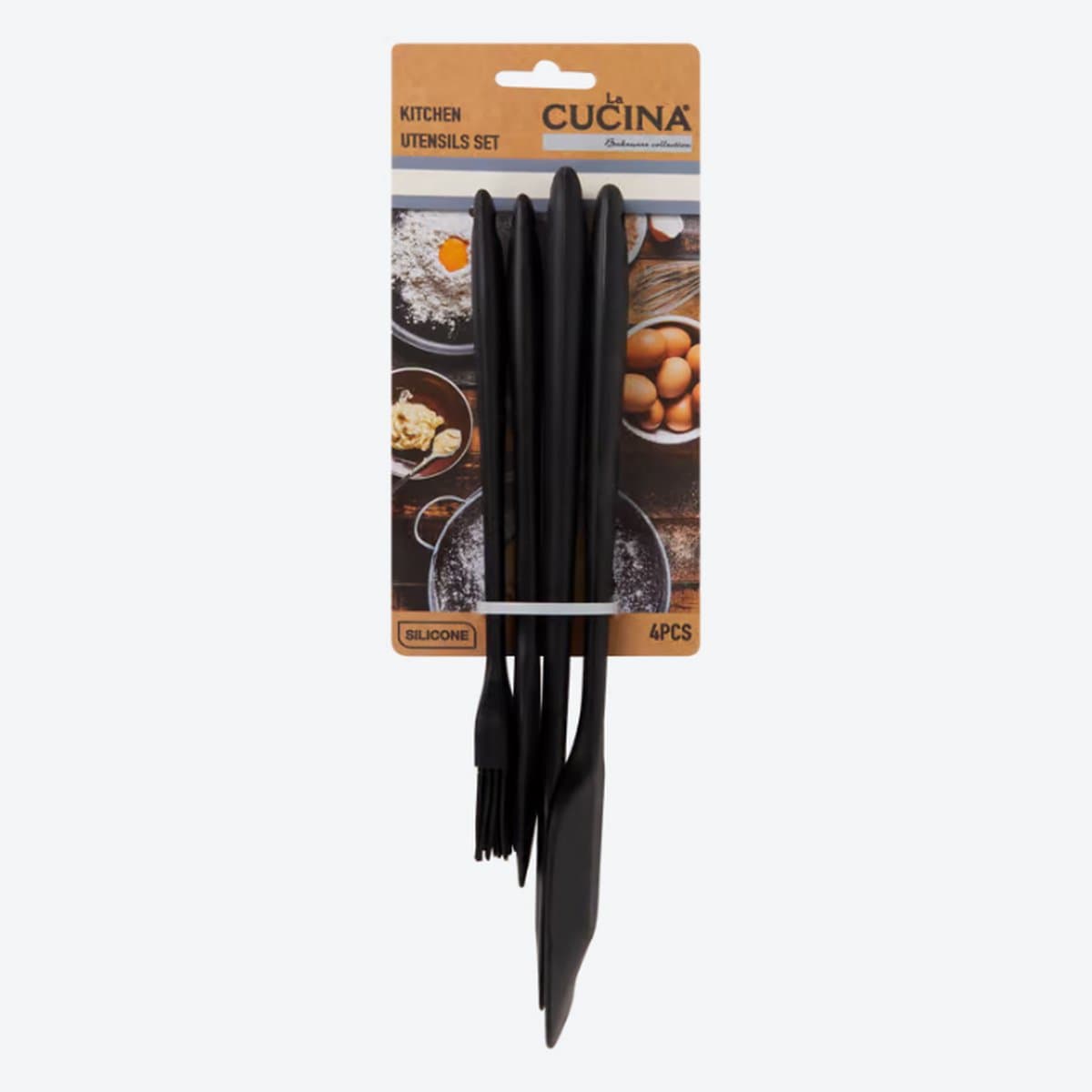 La Cucina keukengerei - 4 delig - Siliconen - Zwart