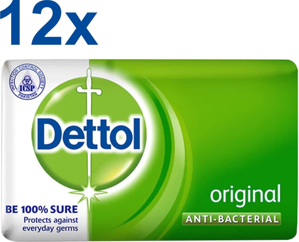 Dettol - Original - Antibacteriële - Zeeptablet - Handzeep - 12x 100 gram - Voordeelverpakking