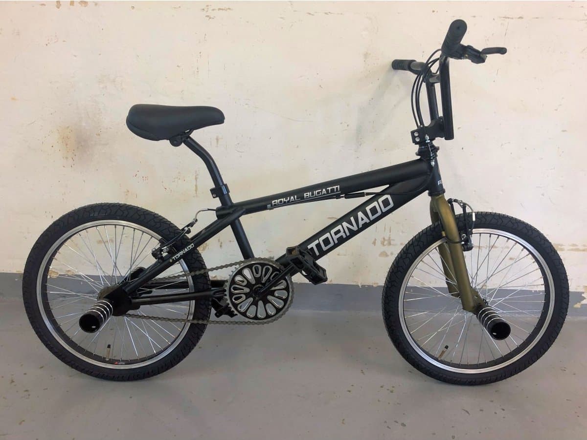 Royal-Bugatti Tornado Freestyle 20 inch BMX - matzwart/brons
