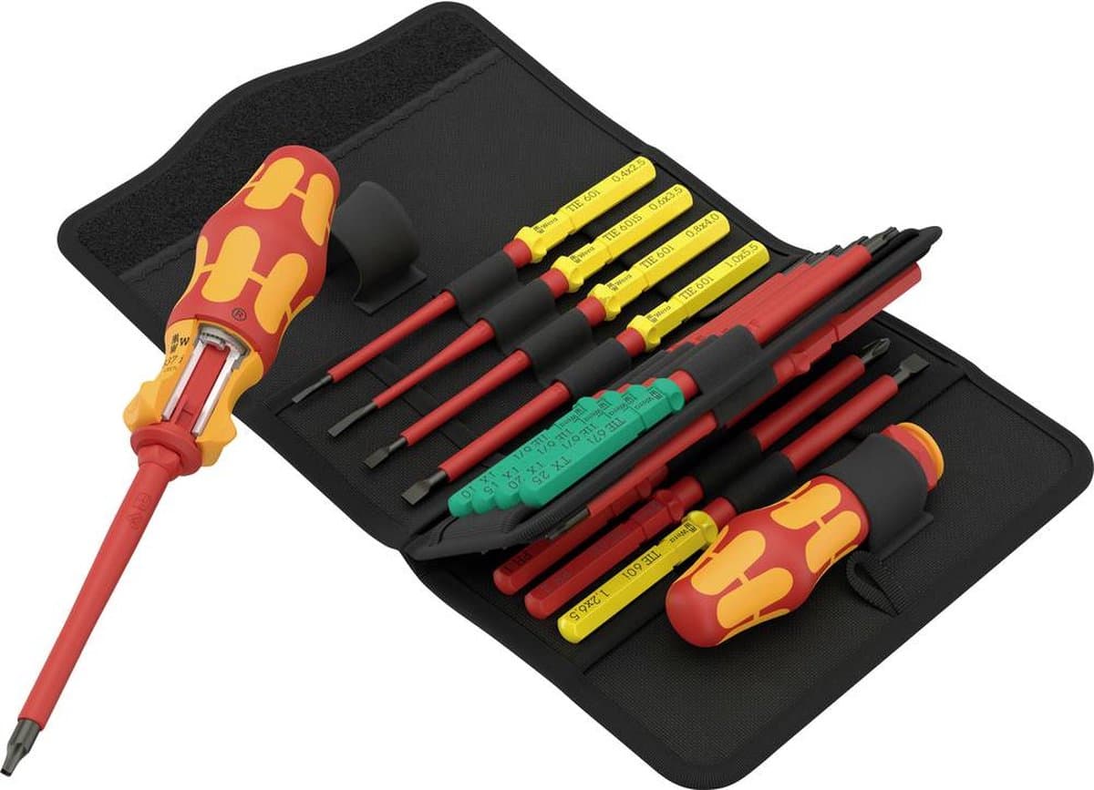 Wera Schroevendraaierset VDE 17-delig Kruiskop Phillips, Plat, Pozidriv, Torx, Binnen-vierkant (Robertson)