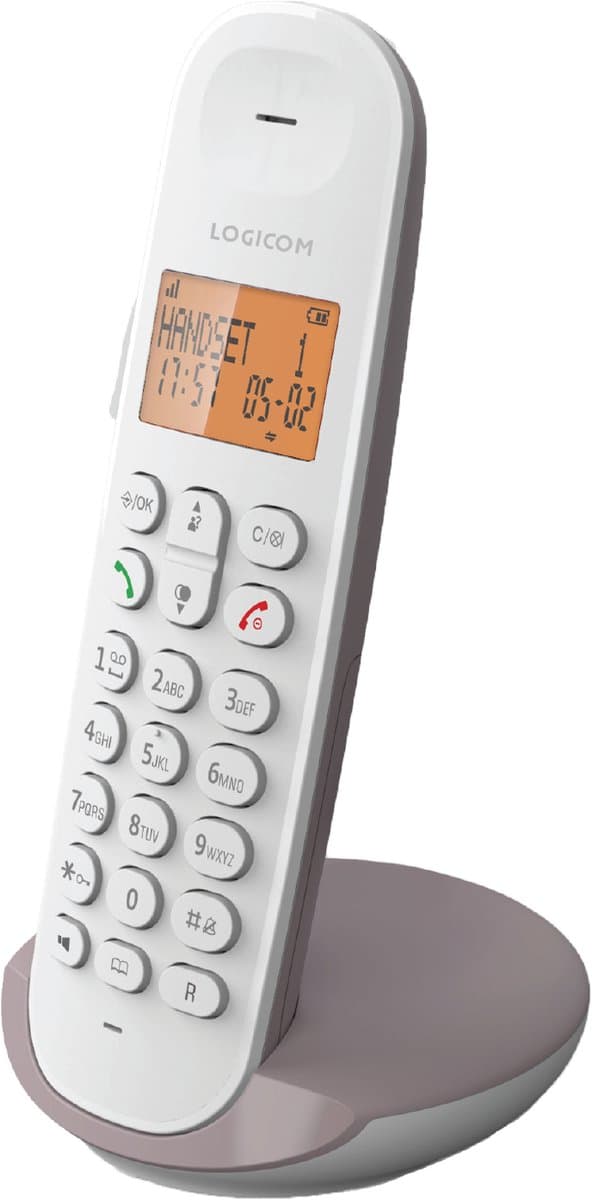 Logicom - ILOA 150 - Huistelefoon Draadloos - zonder antwoordapparaat - 1 Handset - Met Speaker - Dect-telefoon - Taupe