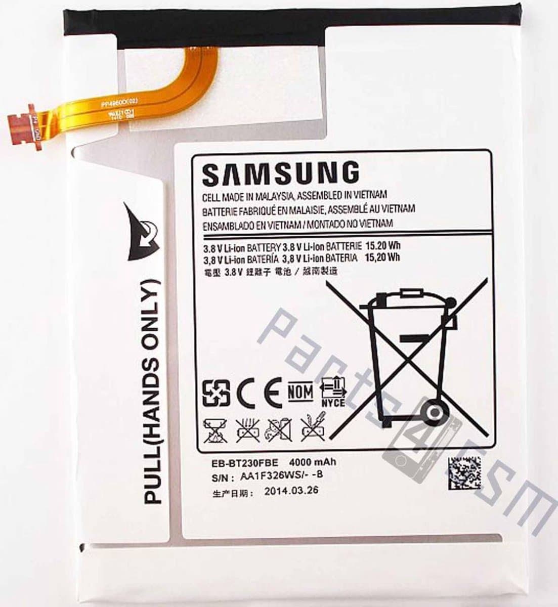 Samsung Galaxy Tab 4 7.0 T230 Battery, EB-BT230FBE, 4000mAh
