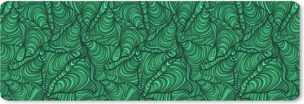 Muismat XXL 90x30 cm - Bureau onderlegger - Bureau mat Groen - Patroon - Zomer - Bureaumat - Gaming mousepad xl - Bureaulegger groot - Computer deskmat