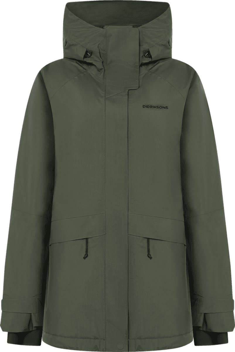 Didriksons ESSA WNS JKT Dames Outdoorjas - Deep Green