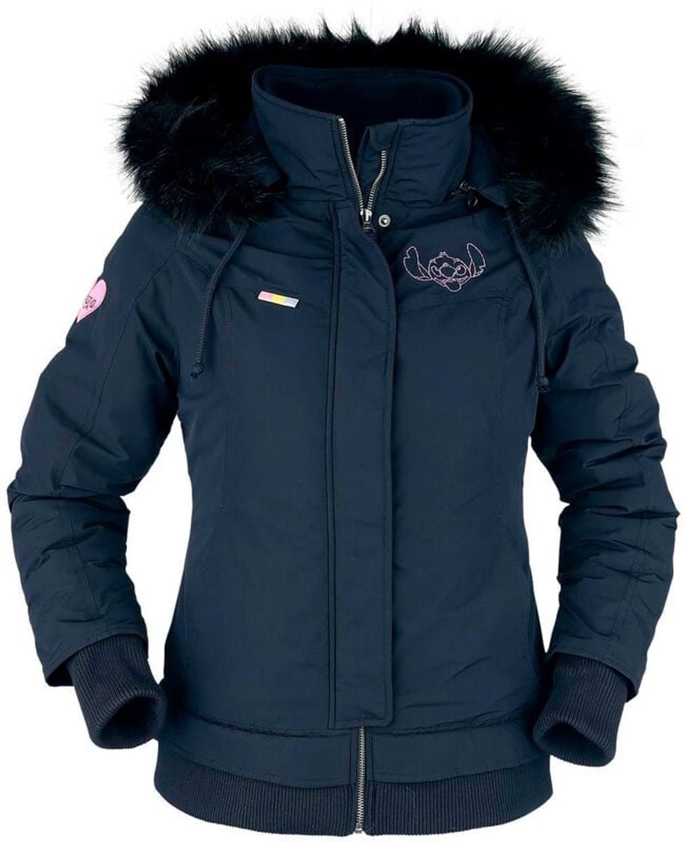 Lilo & Stitch Stitch Dames Winterjas - donkerblauw - XL