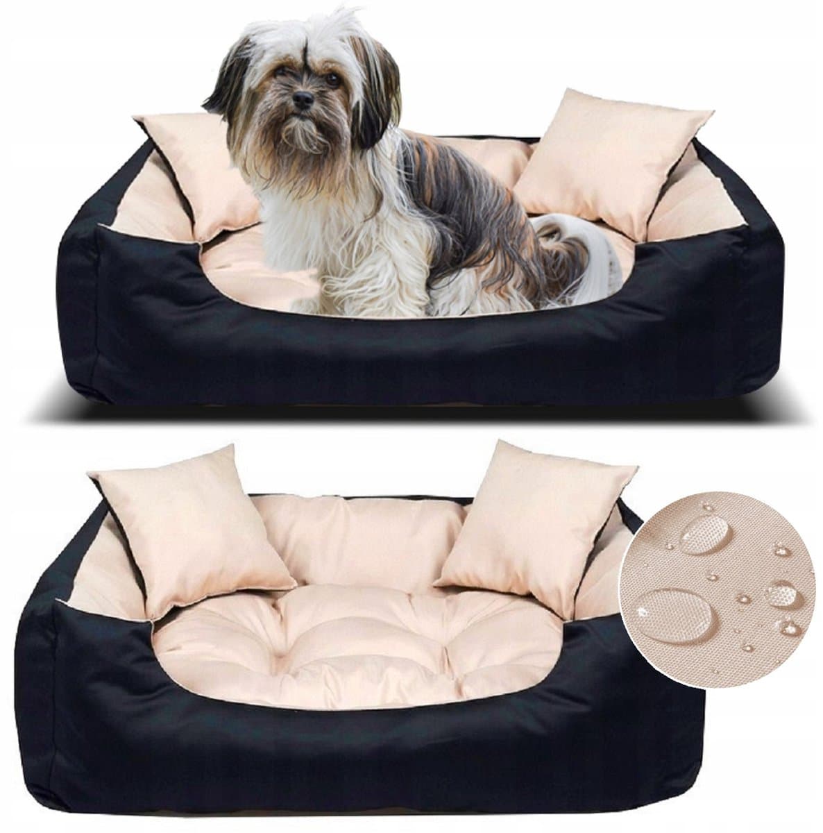 Waterdicht Hondenkussen ECCO Beige 55x45 cm - Comfortabel en duurzaam