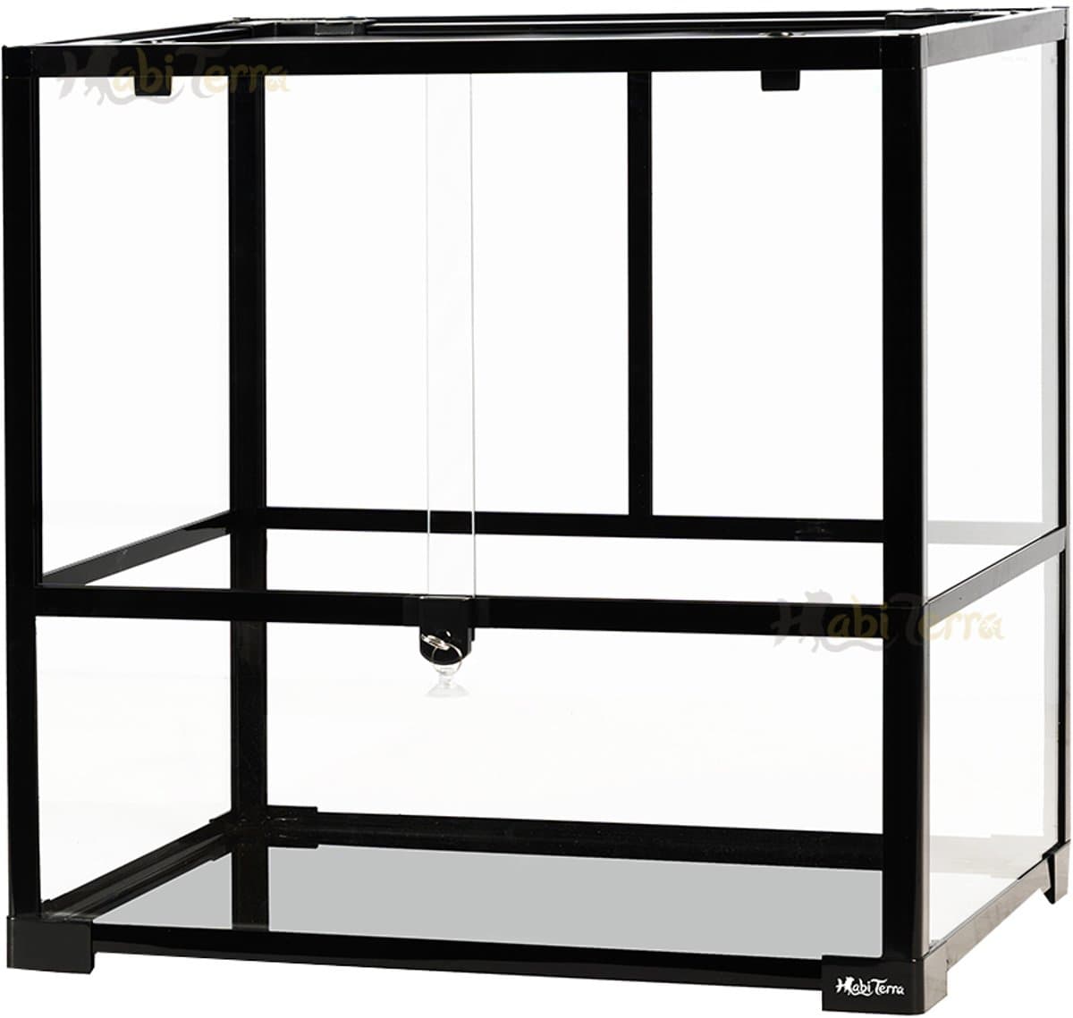 HabiTerra – Gerbilarium 60x40x60 cm – Knock Down Terrarium met Schuifruiten en Ventilerend Deksel – Geschikt voor Gerbils en Muizen – Compact Bouwpakket voor Klimmende Knaagdieren