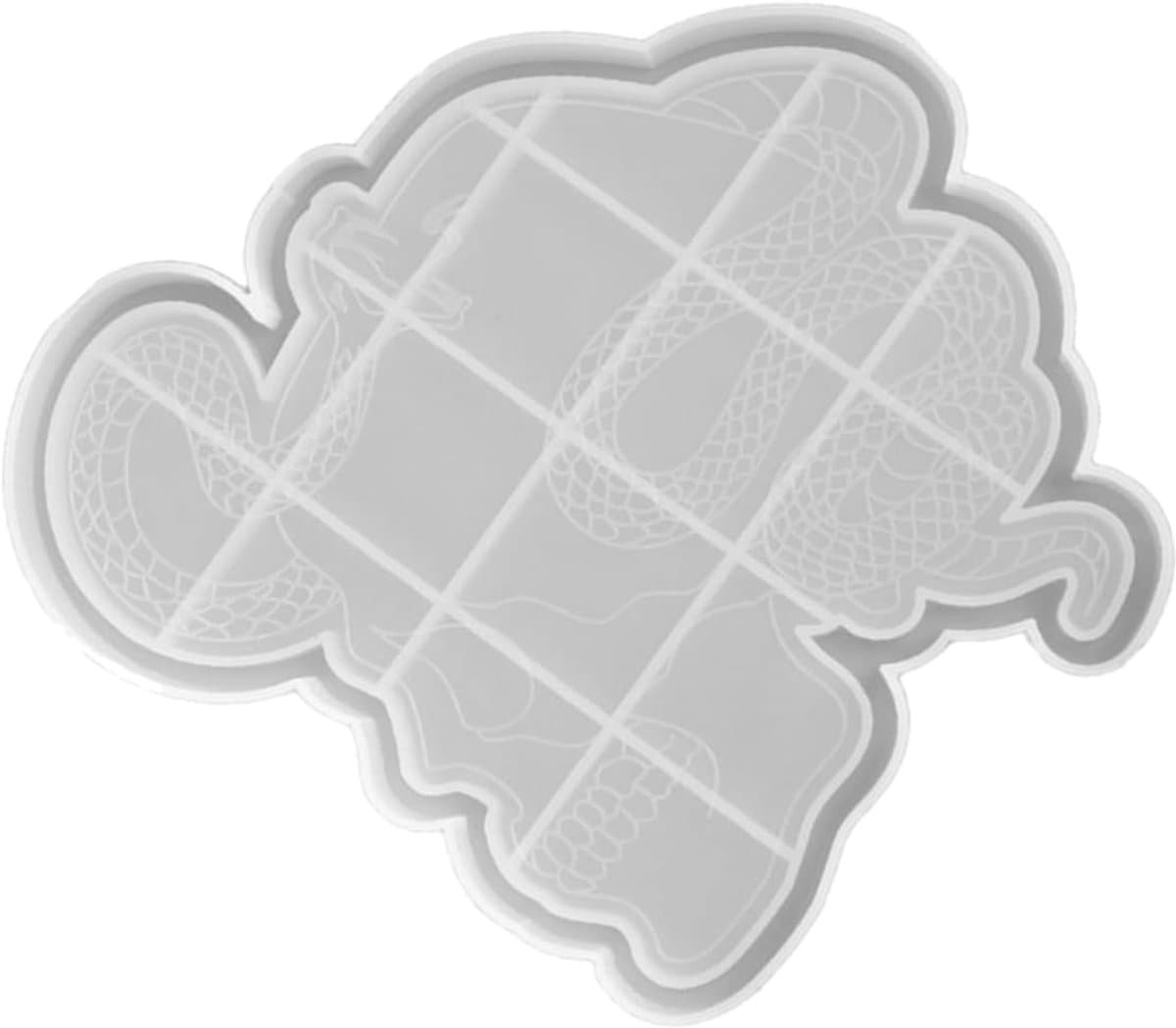 Siliconen mal - Knutselvorm ornament - Huis decoreren - Uniek patroon ontwerp - 18.5x17.5cm - Wit