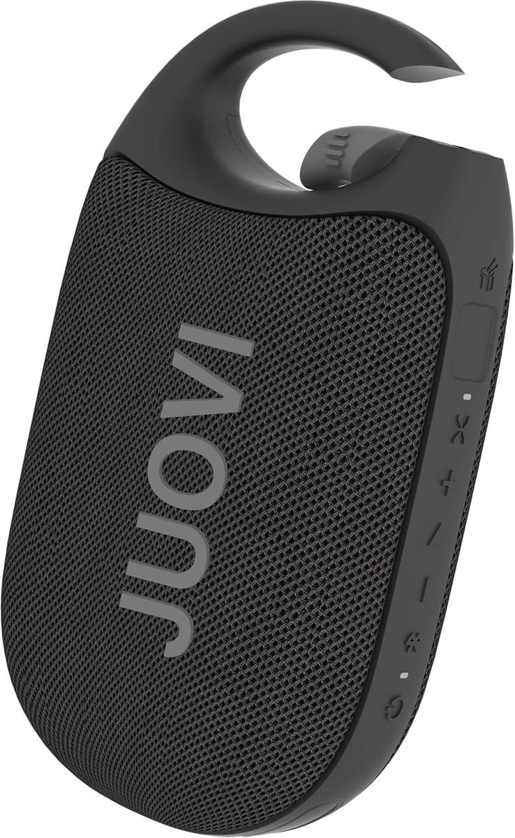 Thijox - Draadloze Bluetooth Speaker Mini Douche Luidspreker IP68 Waterdicht 24H Speeltijd met Karabijnhaak voor Outdoor Thuis Reizen Zwart