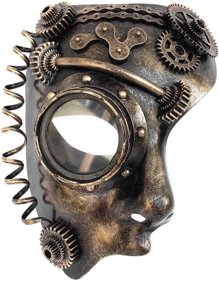 Steampunk Halfmasker Android - Carnaval Halloween