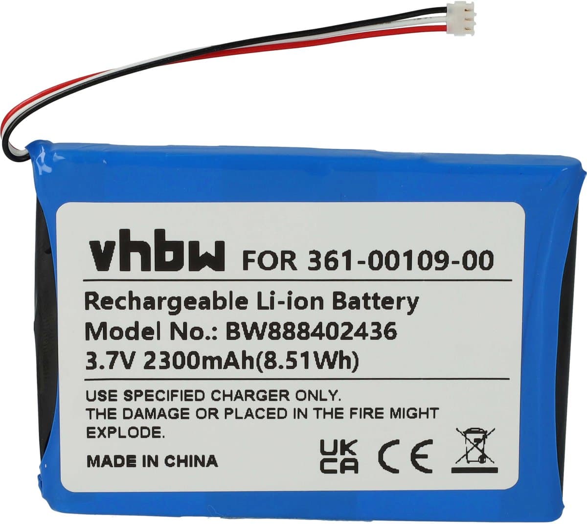 VHBW-accu compatibel met Garmin Dezl OTR800 MT-S, Dezl OTR800, Overlander GPS-navigatie (2300 mAh, 3,7 V, Li-ion)