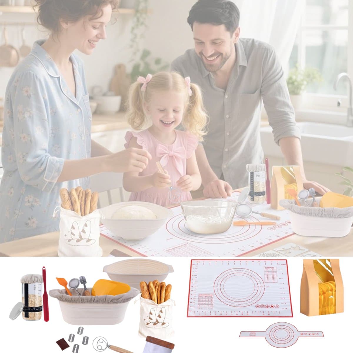 CRLYN® Rijsmandje Broodbakken - Rijsmandje Brood - Rijsmand Rond - Banneton